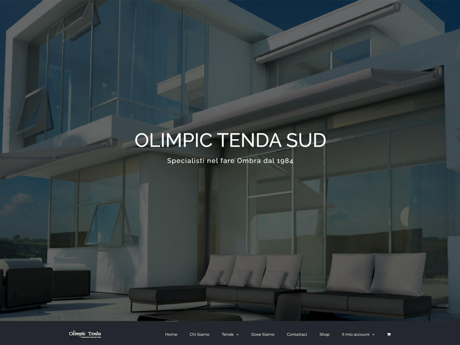 Homepage del sito Olimpictendasud.it